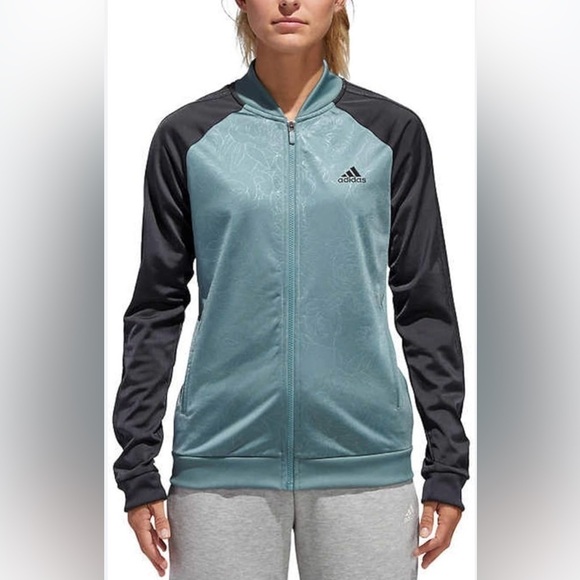 Adidas Women's Firebird Floral Embossed Track Jacket Full Zip  Size XL - Picture 1 of 9